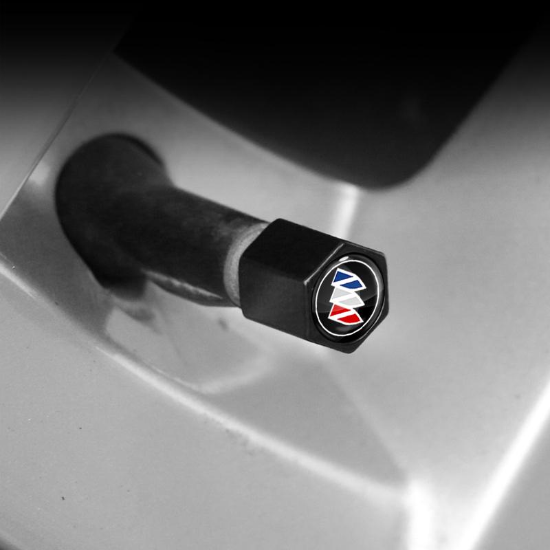 Modische Auto-Reifenventilkappen mit Auto-Emblem Schlüsselanhänger-Set Für Buick Enclave Regal Lacrosse Encore Excelle Envision Autozubehör