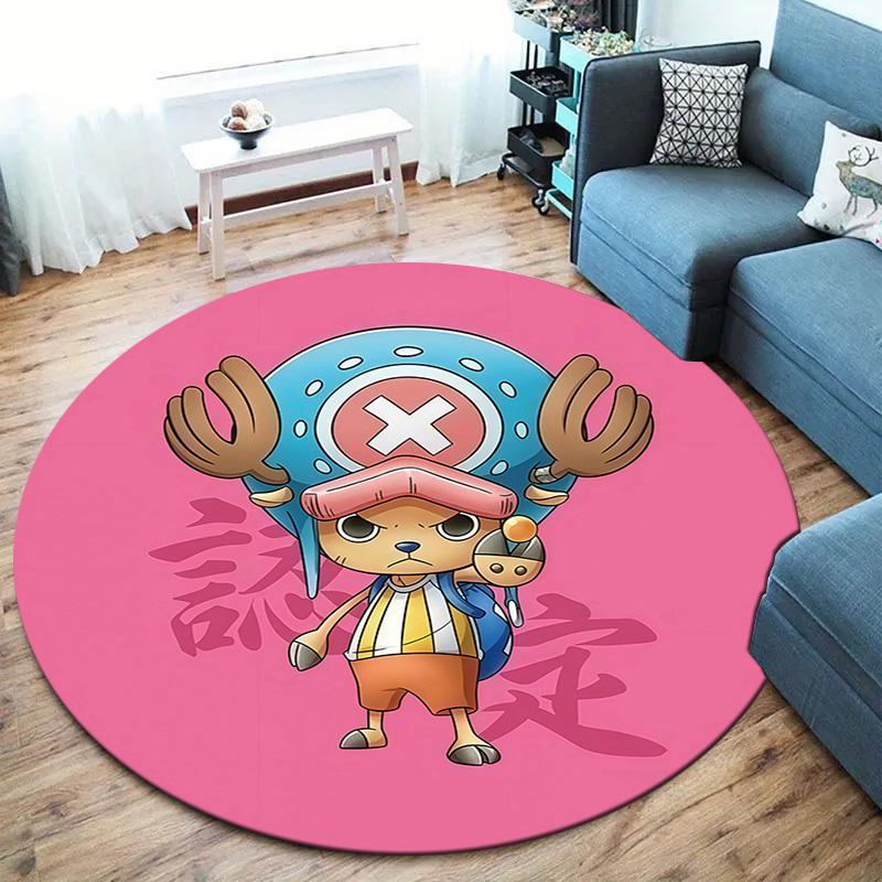 One Piece Tony Tony Chopper Round Area Rug Carpet Rug For Living Room Bedroom Sofa Playroom Decor Nonslip Floor Mat