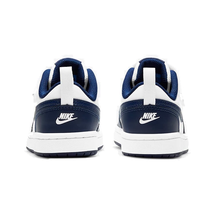 Nike Court Borough 2 White Blue Low top Skateboard Shoes Children Aged 3 7 Years Old BQ5451-107