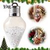 Christmas Bulb Ornament Jars Shape Storage Jar, Transparent Refillable Light Hanging Baubles Ornament, Tree Pendant for Holiday Home Party Decoration