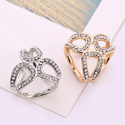 Triangle Ring Shape Decorative Scarf Buckle Accessory Sweet Long Lasting Rhinestone Cardigan
