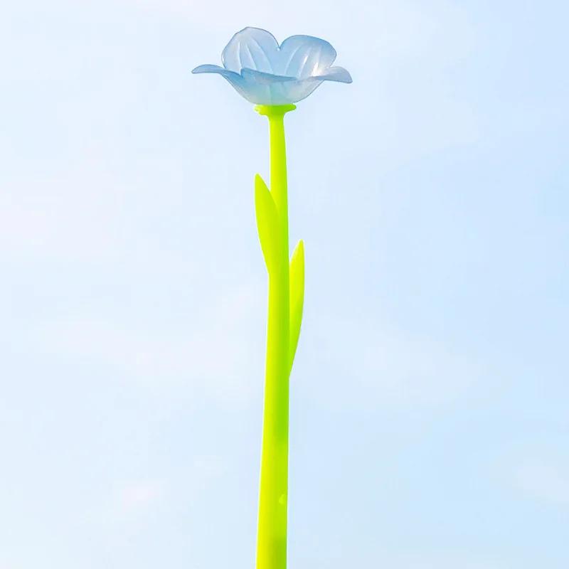 Creative Colorful Flower Neutral Pen Discolored By Light Gel Silicone Student Writing Signature Pen Children's Fun Pen