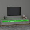 VidaXL Meuble TV avec Lumières LED Centre de Divertissement Rangement Meuble Média Meuble de Salon Salle de Séjour Maison 3152725