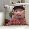 popular cartoon character John Pork Cushion Cover Soft  EasyWash Pillow Case  Versatile for Couch Bed Travel and Office