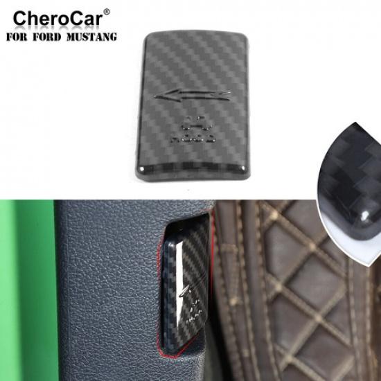 Panel przycisku przełącznika maski silnika z włókna węglowego Dekoracja do Ford Mustang 2010-14