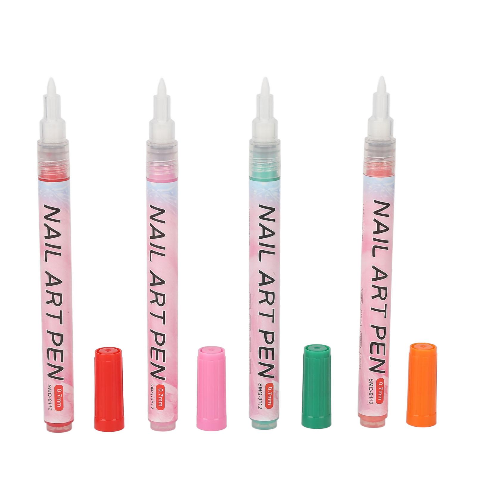 

Набор ручек для нейл-арта 12 цветов Быстросохнущие Портативные Стойкие Ручки для рисования и росписи ногтей для деталей и линий