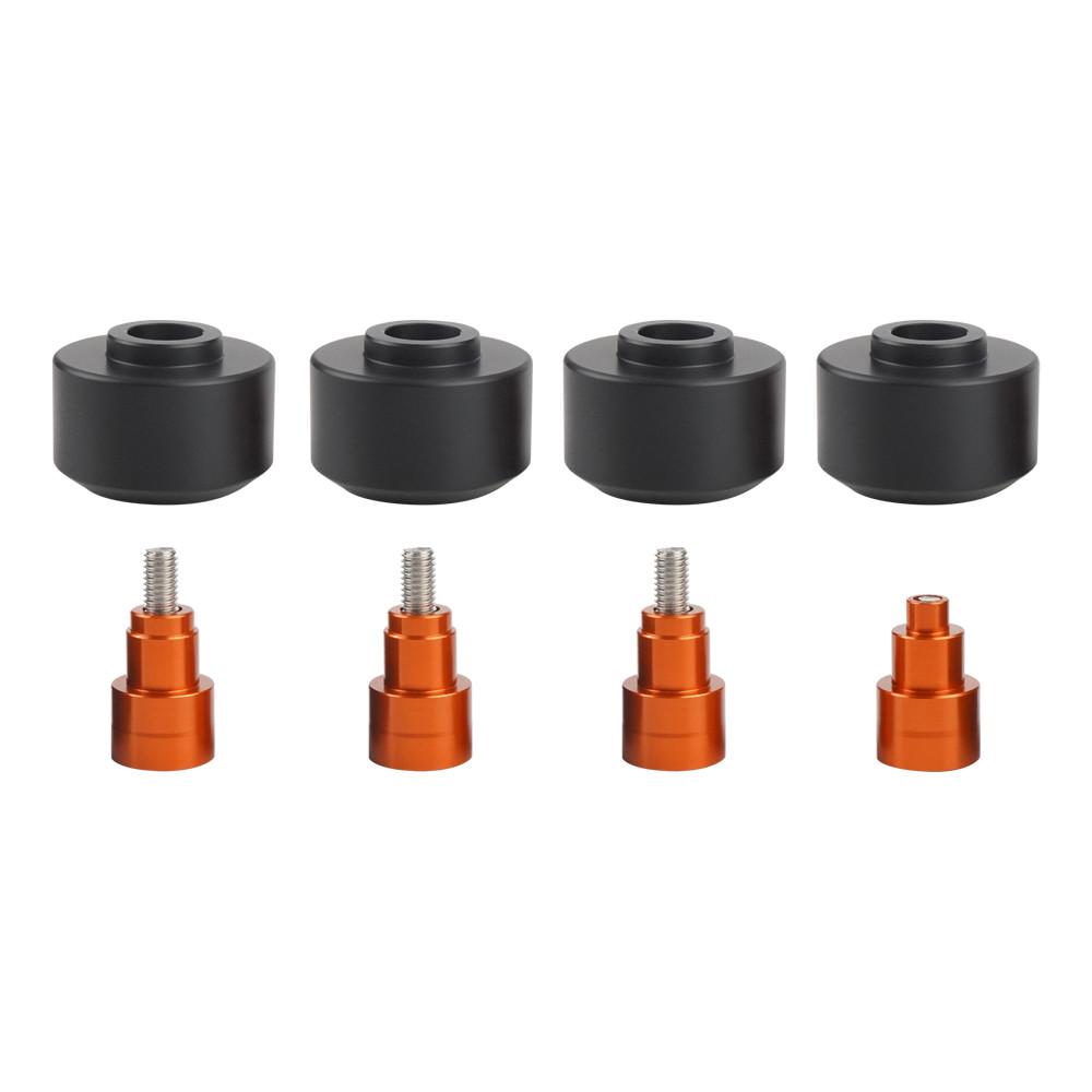 

4 шт. мотоциклетная передняя и задняя вилка рама колеса слайдер столкновение бейсбольная защита столкновения резина для KTM 125 200 390 Duke чёрный