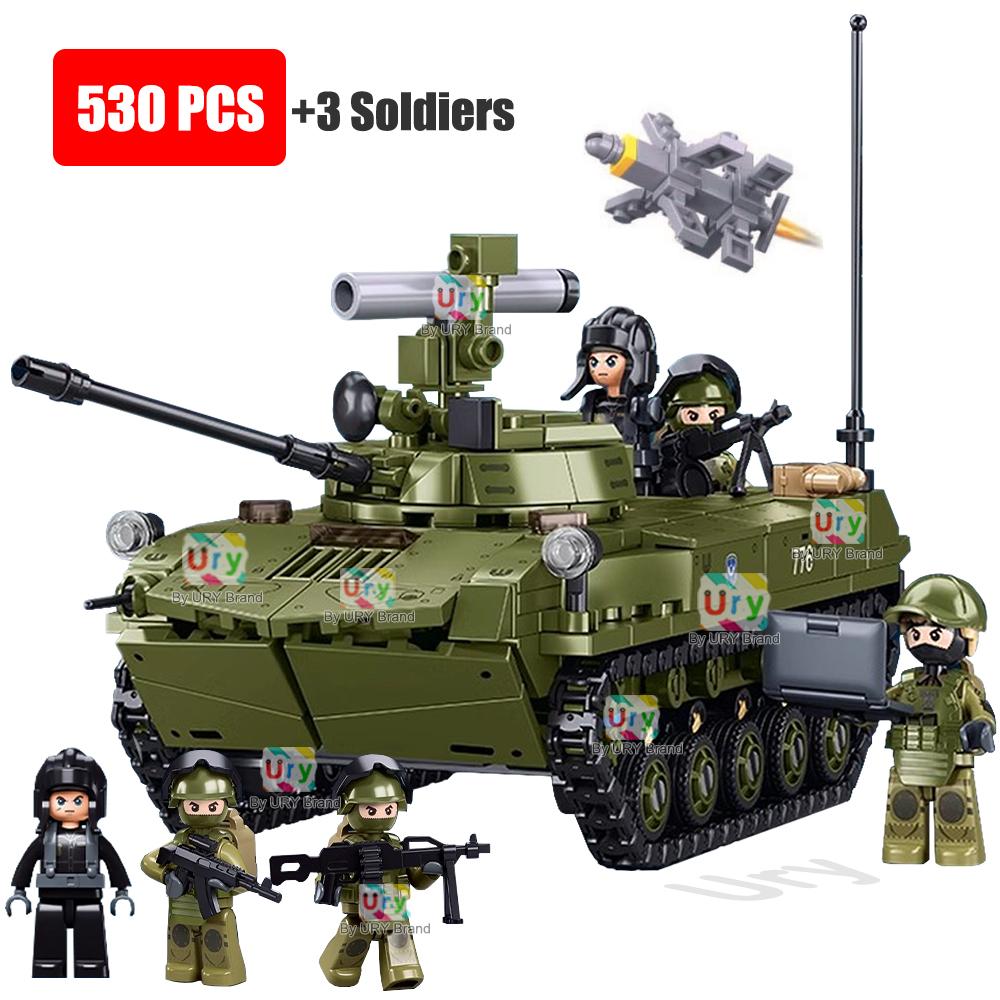 Sluban Military Plane City Warplane Fighting Airplane Vehicle Tank Sets Model Building Blocks Toys for Gifts