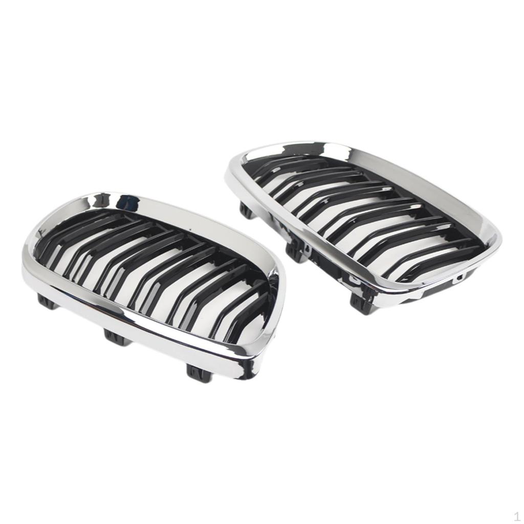 Car Front Hood Kidney Grill Grilles Sport Double Slats Grille Reliable Replacement for