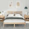 Bed Frame with Headboard Brown 120 x 190 cm Solid Pine Wood