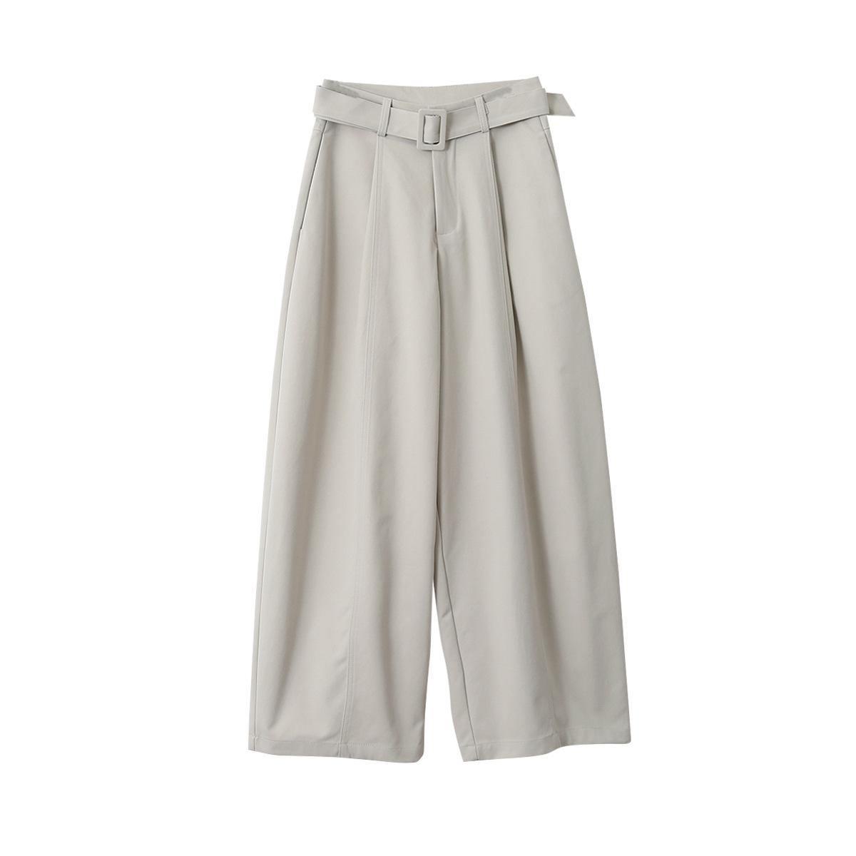 Women s 3D Cut High Waist Wide Leg Workwear Pants with Hidden Pocket S