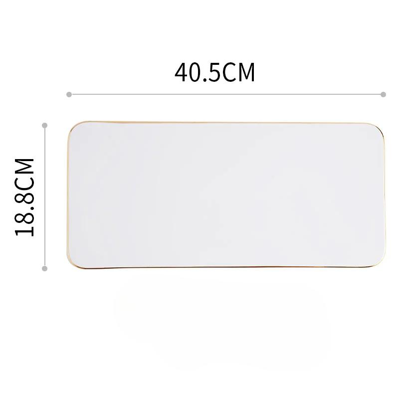 Set de farfurii pătrate albe europene, farfurii ceramice, set de cină, farfurii și vase, preparate occidentale, tavă pentru tort, farfurie pentru desert, fel de sushi