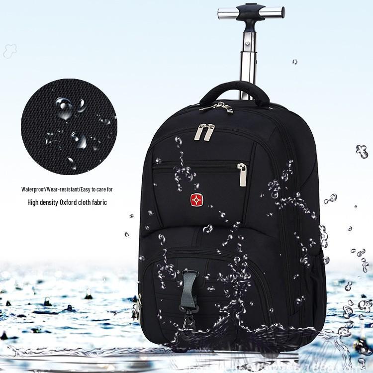 Rollender Laptop-Rucksack - Vielseitige Reise- und Schultasche mit Rollen