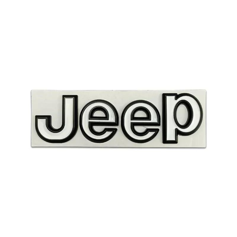 For Jeep Metal Car Front Trunk Side Emblem Sticker for Jeep Wrangler Tj Jk Jl Grand Cherokee Commander Renegade Liberty Compa
