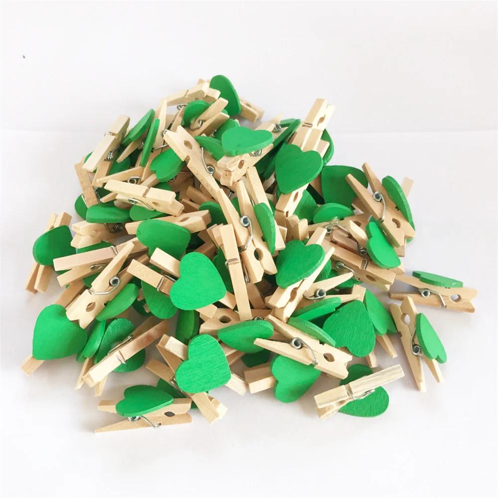 2024 neue 50 Teile/satz Holz Clips Liebe Herz Pegs Wäscheklammer DIY Nette Hochzeit Dekoration Handwerk Pegs Wäscheklammer