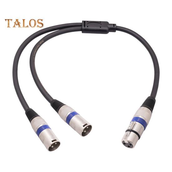 XLR Y-rozbočovací kabel XLR samec - duální XLR samice Y-rozbočovací 3pinový vyvážený mikrofonní kabel pro mikrofony, mixážní pulty, výkonové zesilovače