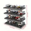4-Tier 1:64 Acrylic Car Model Parking Lot Model Simulation Garage Toy Storage Rack Display Case Storage Display Rack Kids Gift
