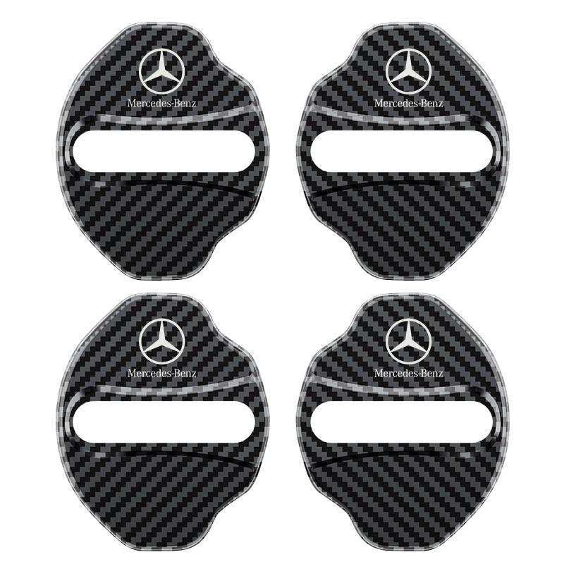 CSB1 4PCS Car Door Lock cover Protect Buckle Cover Latch Stop Anti Rust Car Ornaments for Mercedes Benz AMG W205 W247 W176 W212 W213