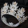 Baroque Crystal Crown Miss Universe Tiara Rhinestone Pageant Prom Crowns Bridal Wedding Hair Accessories Jewelry Crown Tiara