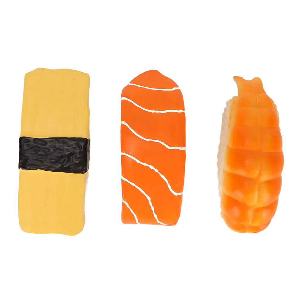 3Pcs Sushi Dog Toy Simulation Sushi Shape Soft Latex Dog Squeaky Food Toys for Small and Medium Dogs