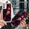 Phone Case: 2D Flat Samsung Galaxy A34 A35 M05 M06 S20 S22 S21 FE Plus 5G Layered Protective Case, Gothic Red Purple Girl, Christmas and Halloween Gif