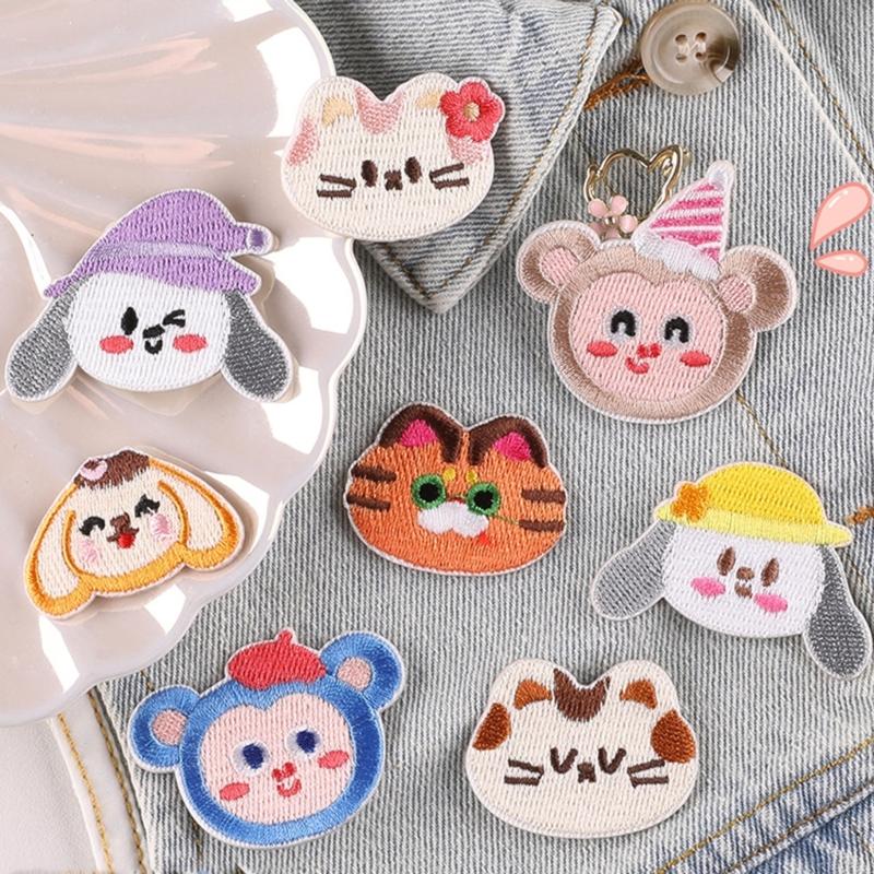 11 Pcs Sew On/Iron On Patches Cartoon Animal Embroidered Patches Sewing Patches Applique Patches for Bag Decorations