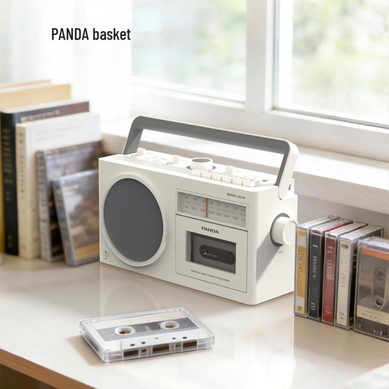 Panda6519 Retro Bluetooth Speaker: Cassette Player, Recorder, Radio, and Charger.