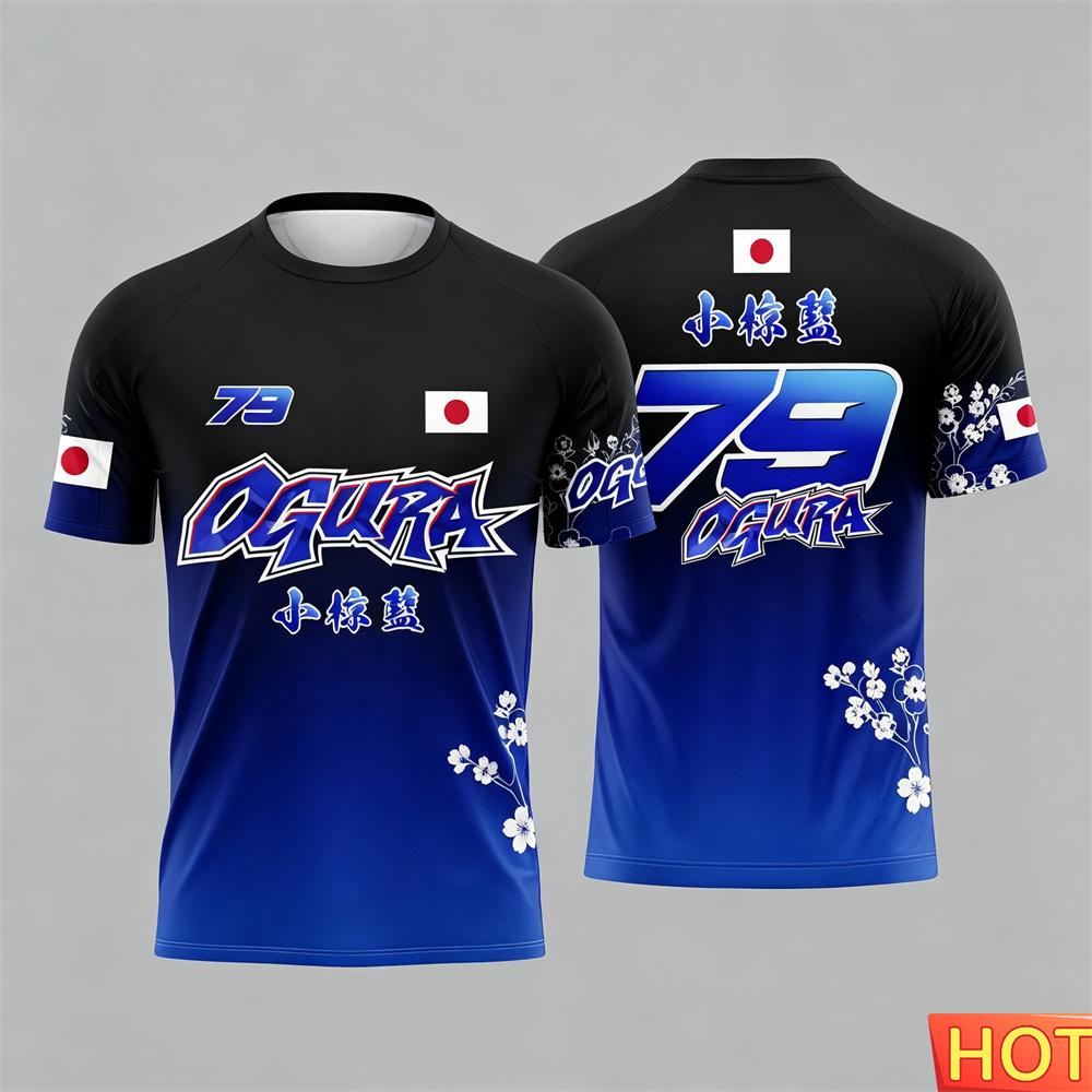 Japanese Racing style T-shirt for Enthusiasts Men's Motorcycle Quick Drying T-shirt Breathable Racing Men's Jersey T-shirt tops