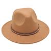 Tibetan Style Top Hat Temperament Jazz Hat British Elegant Felt Hat Big Brim Rivet Woolen Hat Men And Women