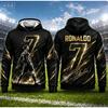 Nouveaux sweats à capuche imprimés Ronaldo #7 pour hommes Automne Manches longues Sweat-shirt Décontracté Pull Football Streetwear Sweat à capuche Hommes Femmes
