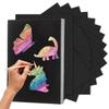 30/50pcs Black Scratch Paper Colorful Visual Effect Scraping Wax Paper DIY Painting Art Creative Drawing Supplies XJM