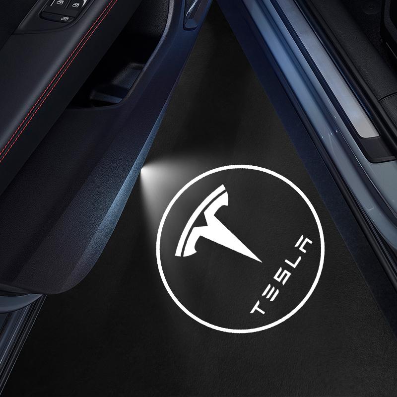 

Car Door Welcome Laser Led Projector Logo Light Wireless Car Accessories For Tesla model 3 model X Y style Roadster MODEL S