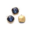 5pcs/lot Stainless Steel Glass Crystal Square Shape Charms Pendants for DIY Necklace Beads Jewelry Making Accessories