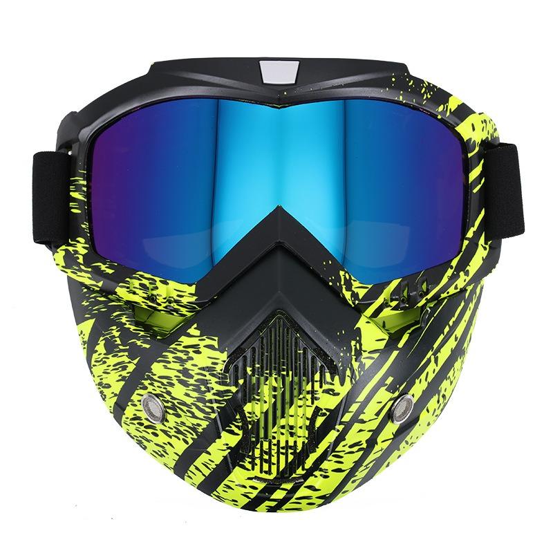 Fahrradmaske Maske Halloween Totenkopfmaske Abnehmbar Winddicht Sand Helm