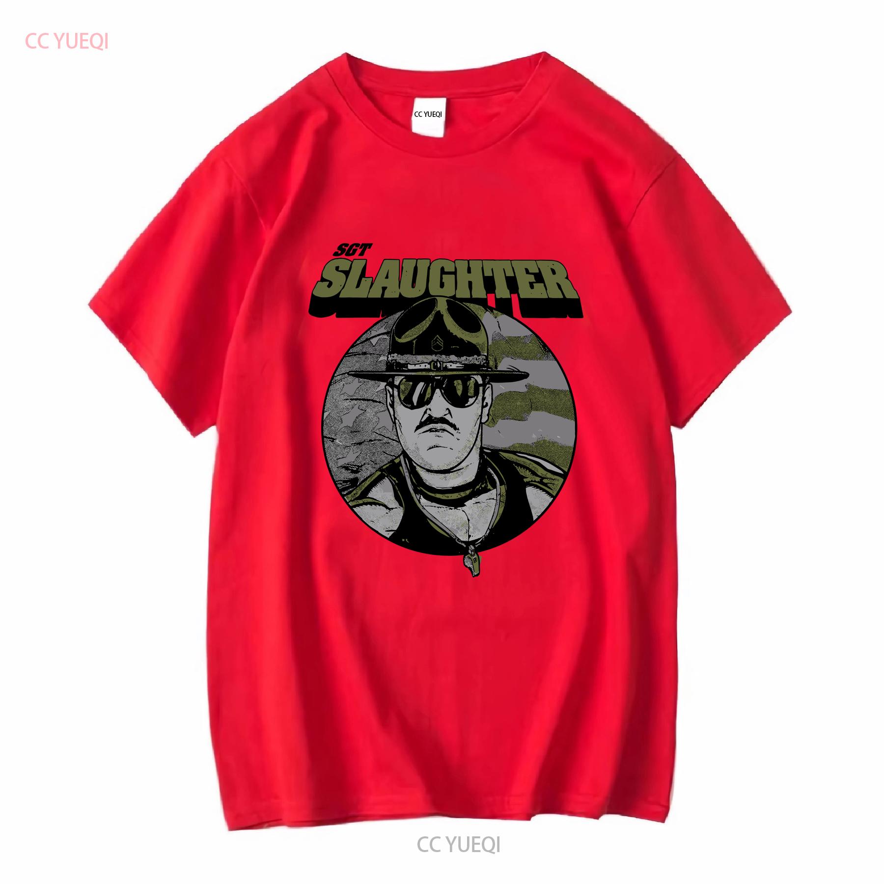 Футболка Sgt Slaughter S 5XL винтажная стираная дышащая удобная универсальная мягкая модная с небольшим принтом повседневная S