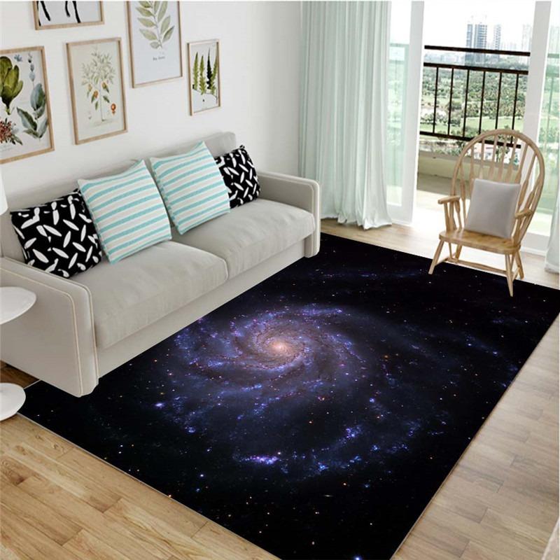 Simple black and white home personalized carpet, living room, bedroom, coffee table, floor mat, household washing mat