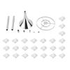 Luxurious Acrylic Crysta(21.9"/55.6cm H) 10Pcs Flower Stand Wedding Centerpieces on Floor, Tall Metal Flower Arrangement Stand