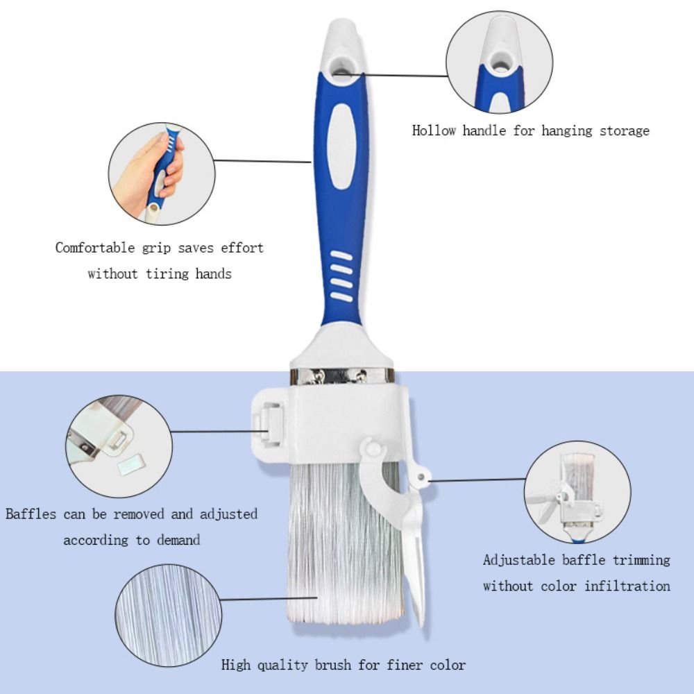 Comfortable Handle Edging Color Separation Brush Wall Brushing Tools  Gap Cleaning