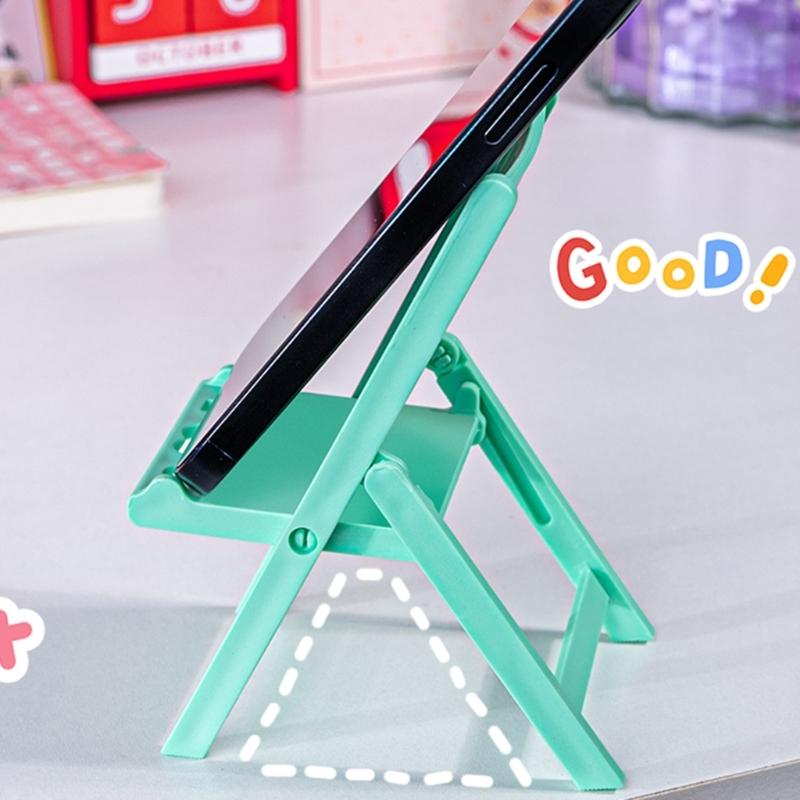 Cute & Adjustable Mini Chair Phone Stand Multi Angles Desktop Holder Stylish & Durable Bracket for Mobile Devices Gift