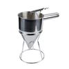 Stainless Steel Funnels Pancake Batter Honey Dispenser with Rack