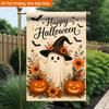 2D Flat, 2D Flat Printing Garden Flag 1pc, Halloween with Pumpkins Durable Single-Sided Print Yard Flag, Garden & Home Holiday Decoration, 29.97x44.96