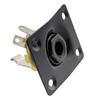 Musiclily Rectangular Electric Guitar Input Jack Plate & Socket, Black