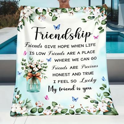 Best Friend Blanket - JOOCAR 1pc Soft Gift Flannel Throw