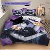 3pcs Elegant and Dynamic Wednesday Quilt Cover Set (1 Quilt Cover + 2 Pillowcases Without Pillow Core), High-Definition Printing for Home and Dor