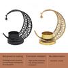Metal Tealight Candle Holders for Eid Mubaraks Moon Shape Candle Stand Iron Candlestick Home and Parties Event Decors