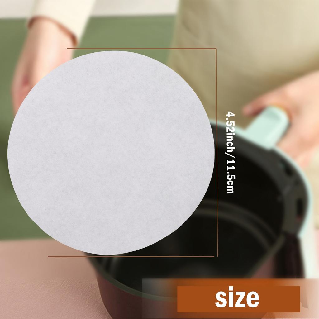 ABWR-500Pcs 4.5-Inch Non-Stick Round Baking Paper Barbecue Paper Cake Liner Parchment Paper Microwave Oven Paper Sheets