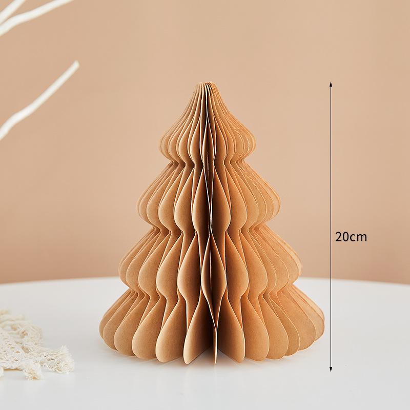 Wabenpapier Weihnachtsbaum Tischschmuck - Festliche Foto-Requisiten und Dekoration für Feiertagsatmosphäre