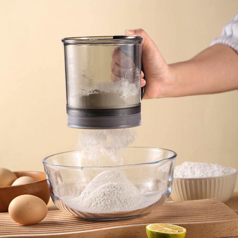 Handheld Semi-Automatic Flour Sifter - Superfine Mesh Baking Tool