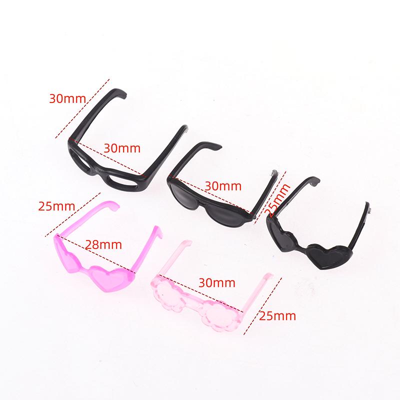 20 szt. Mini Plastikowe Okulary Okrągłe Oprawki Okulary Dla Lalek High Dzieci Zabawka Mini Okulary Losowe Akcesoria Dla Lalek