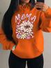 Mom Loves You Floral Print Women's Hoodie - Autumn Loose Casual Fleece Pullover with Pockets